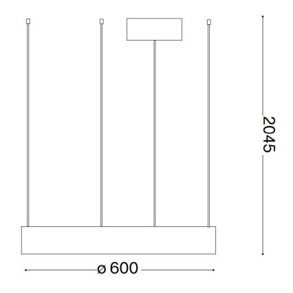 Ideal Lux - LED Luster na lanku ORACLE LED/33W/230V 3000K pr. 60 cm CRI 90 biela