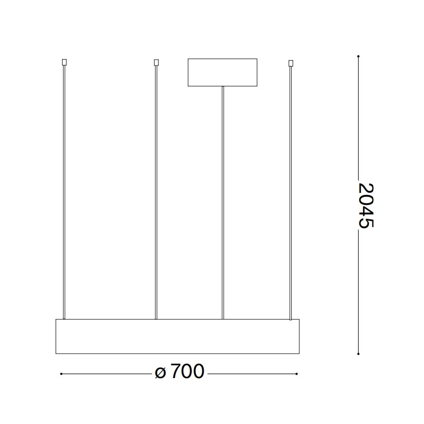 Ideal Lux - LED Luster na lanku ORACLE LED/35W/230V 3000K pr. 70 cm CRI 90 biela
