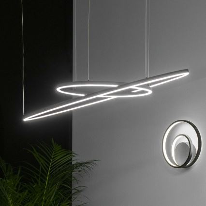 Ideal Lux - LED Luster na lanku ORACLE LED/89W/230V 3000K pr. 150 cm čierna
