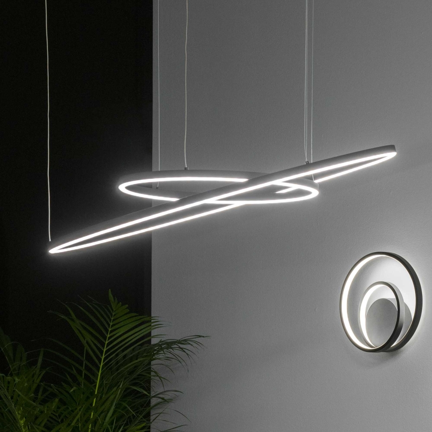 Ideal Lux - LED Luster na lanku ORACLE LED/89W/230V 3000K pr. 150 cm čierna