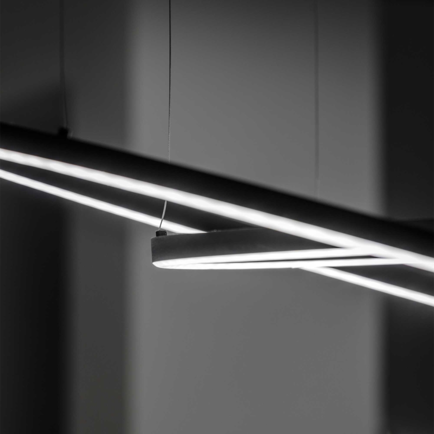 Ideal Lux - LED Luster na lanku ORACLE LED/89W/230V 3000K pr. 150 cm čierna