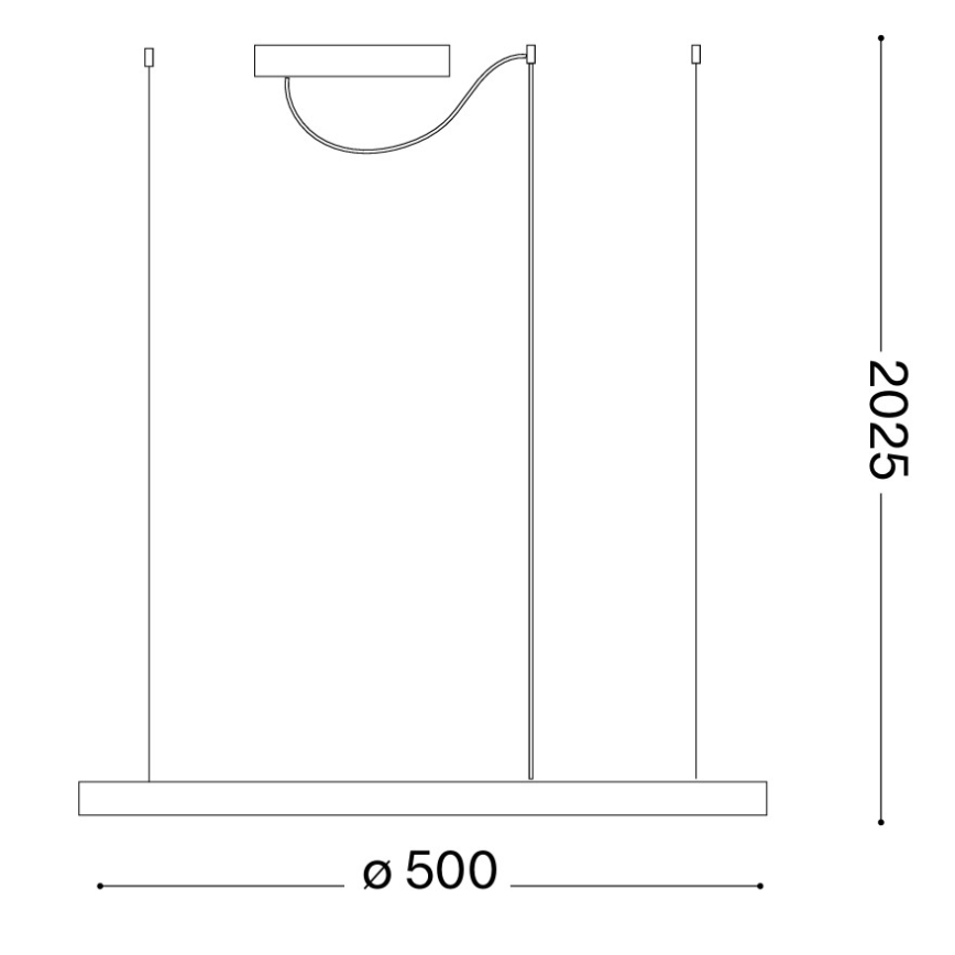 Ideal Lux - LED luster na lankách ORACLE SLIM LED/29W/230V 4000K CRI 90, priemer 50 cm, zlatá