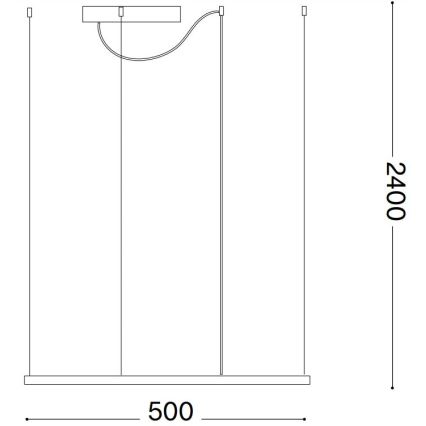 Ideal Lux - LED závesné svietidlo na lankách ORACLE SLIM LED/33W/230V 3000K CRI 90 50x50 cm čierne