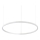 Ideal Lux - LED Luster na lanku ORACLE SLIM LED/37W/230V 2700K pr. 70,5 cm biela