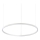 Ideal Lux - LED Luster na lanku ORACLE SLIM LED/38W/230V 3000K pr. 70 cm biela
