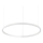 Ideal Lux - LED Luster na lanku ORACLE SLIM LED/38W/230V 4000K pr. 70 cm biela