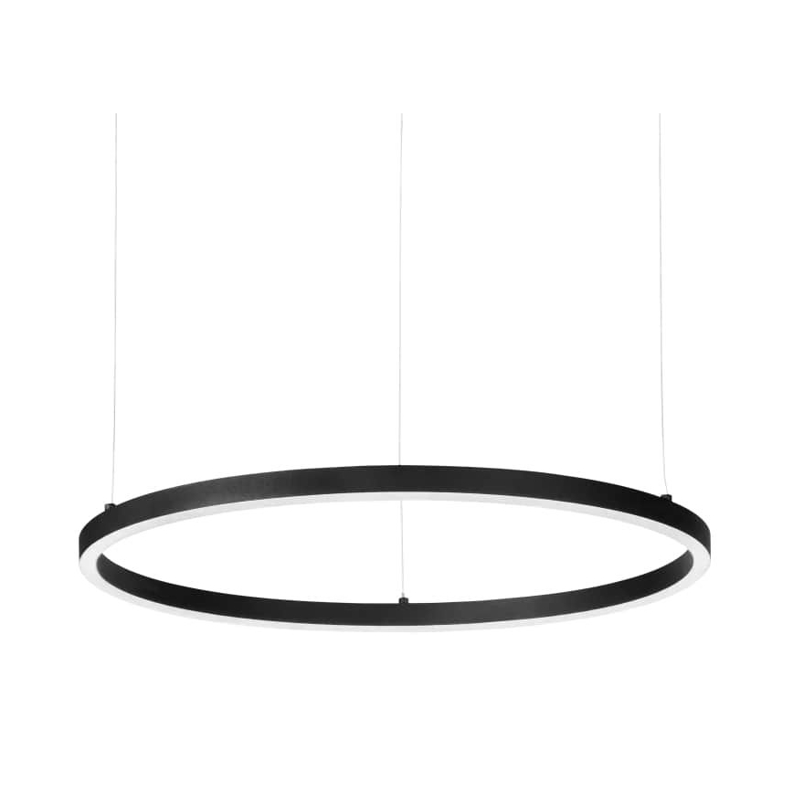 Ideal Lux - LED Stmievateľný luster na lanku ORACLE SLIM LED/39W/230V 3000K pr. 70 cm čierna