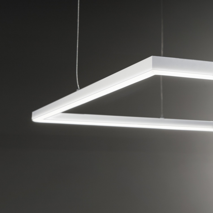 Ideal Lux - LED Luster na lanku ORACLE SLIM LED/53W/230V 3000K 90x90 cm biela