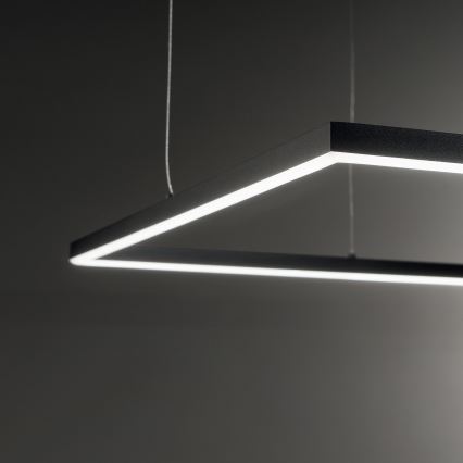 Ideal Lux - LED Luster na lanku ORACLE SLIM LED/53W/230V 3000K 90x90 cm čierna
