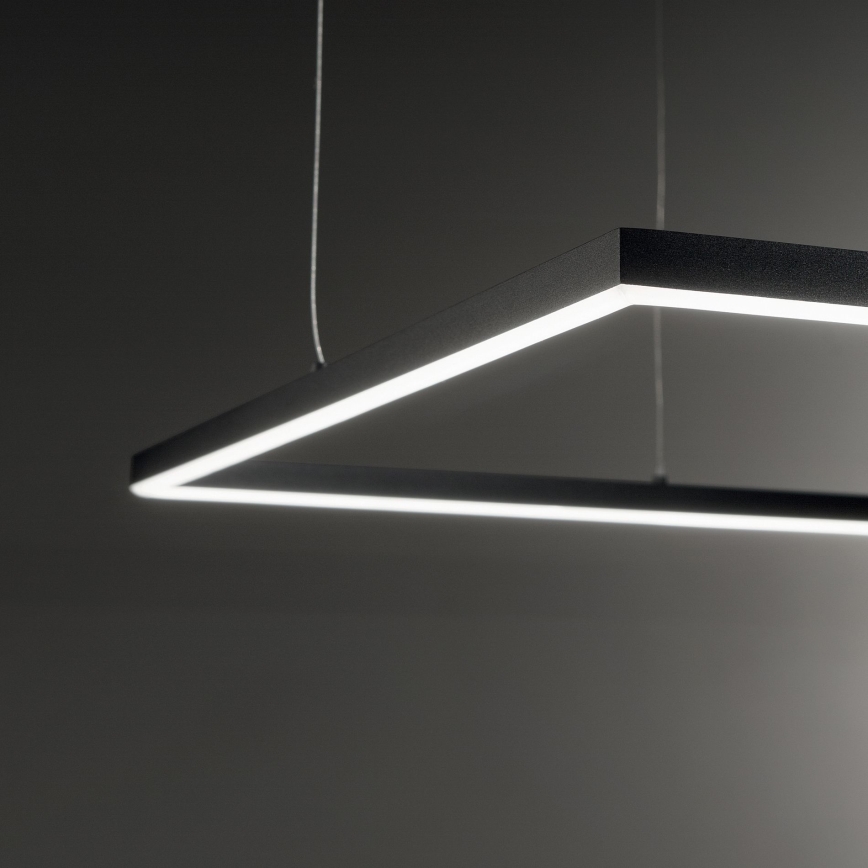 Ideal Lux - LED Luster na lanku ORACLE SLIM LED/53W/230V 3000K 90x90 cm čierna