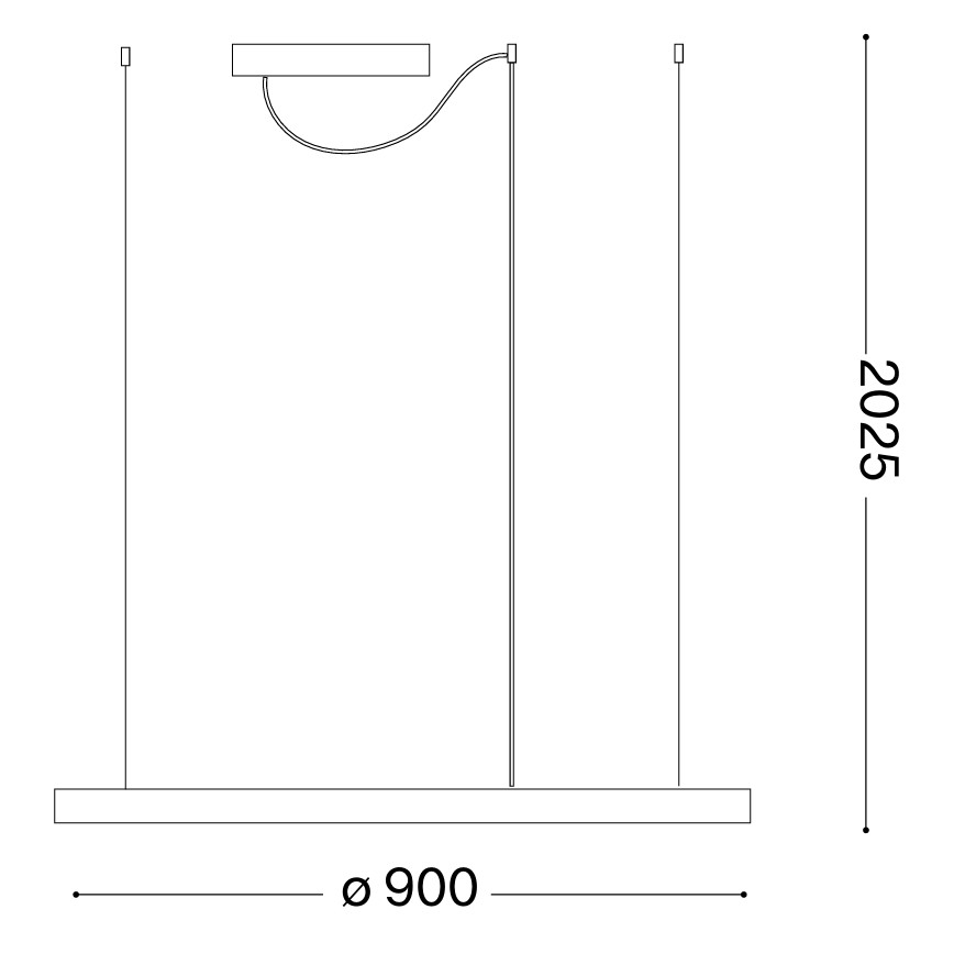 Ideal Lux - Závesný LED luster ORACLE SLIM LED/53W/230V 4000K CRI 90 Ø 90 cm zlatý