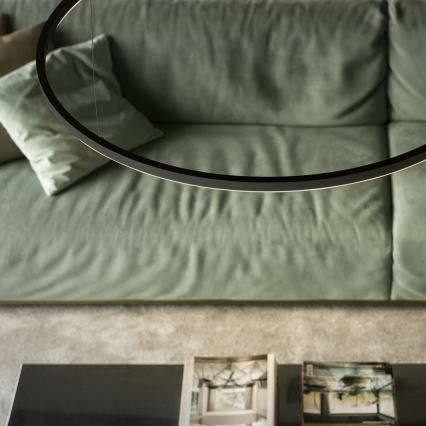 Ideal Lux - Stmievaný LED závesný luster ORACLE SLIM LED/77W/230V 3000K CRI 90 pr. 150 cm čierny