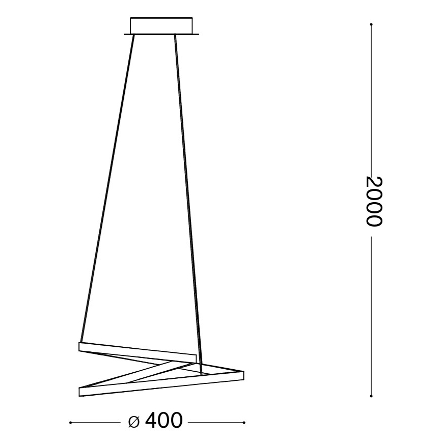 Ideal Lux - LED luster na lanku OZ LED/38W/230V pr. 40 cm CRI 90 zlatý
