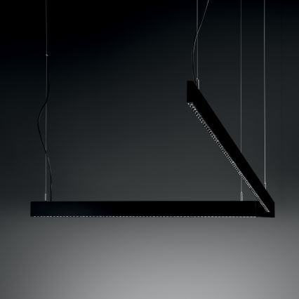 Ideal Lux - LED luster na lanku STEEL LED/29W/230V 3000K CRI 90 120 cm čierny