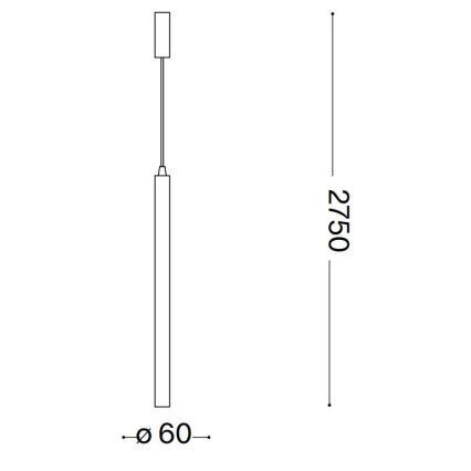 Ideal Lux - LED Luster na lanku ULTRATHIN LED/11,5W/230V CRI 90 mosadz