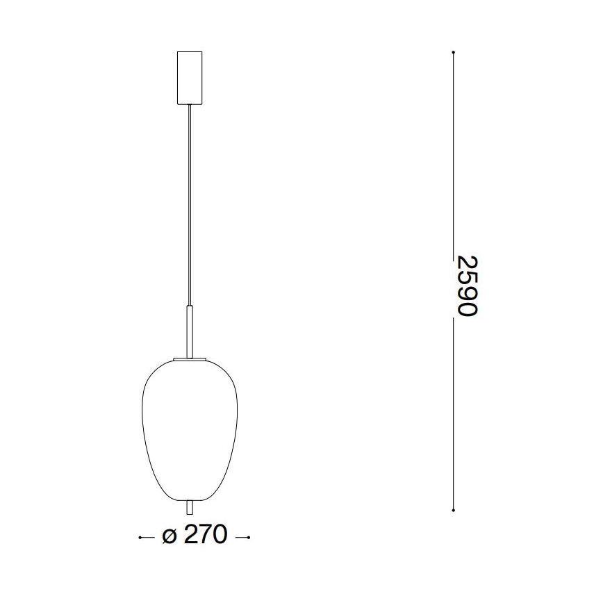 Ideal Lux - LED Luster na lanku UMILE LED/20W/230V pr. 27 cm CRI 90 mosadz/biela