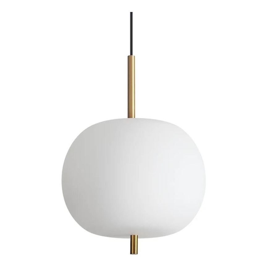 Ideal Lux - LED Luster na lanku UMILE LED/20W/230V pr. 30 cm CRI 90 mosadz/biela