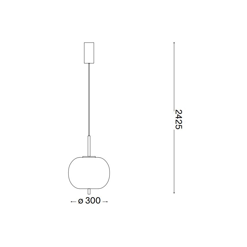 Ideal Lux - LED Luster na lanku UMILE LED/20W/230V pr. 30 cm CRI 90 mosadz/biela