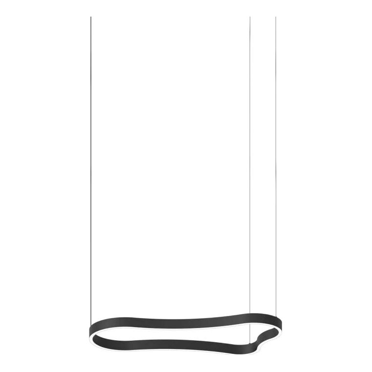 Ideal Lux - LED Luster na lanku WAVES LED/37W/230V CRI 90 čierna