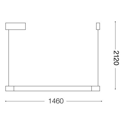 Ideal Lux - LED Luster na lanku YOKO LED/17W/230V CRI 90 čierna