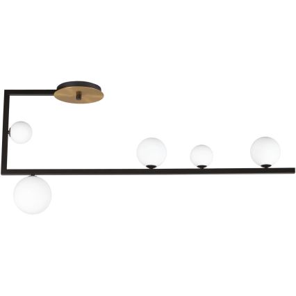 Ideal Lux - LED Luster na tyči BIRDS 5xG9/3W/230V čierna/zlatá