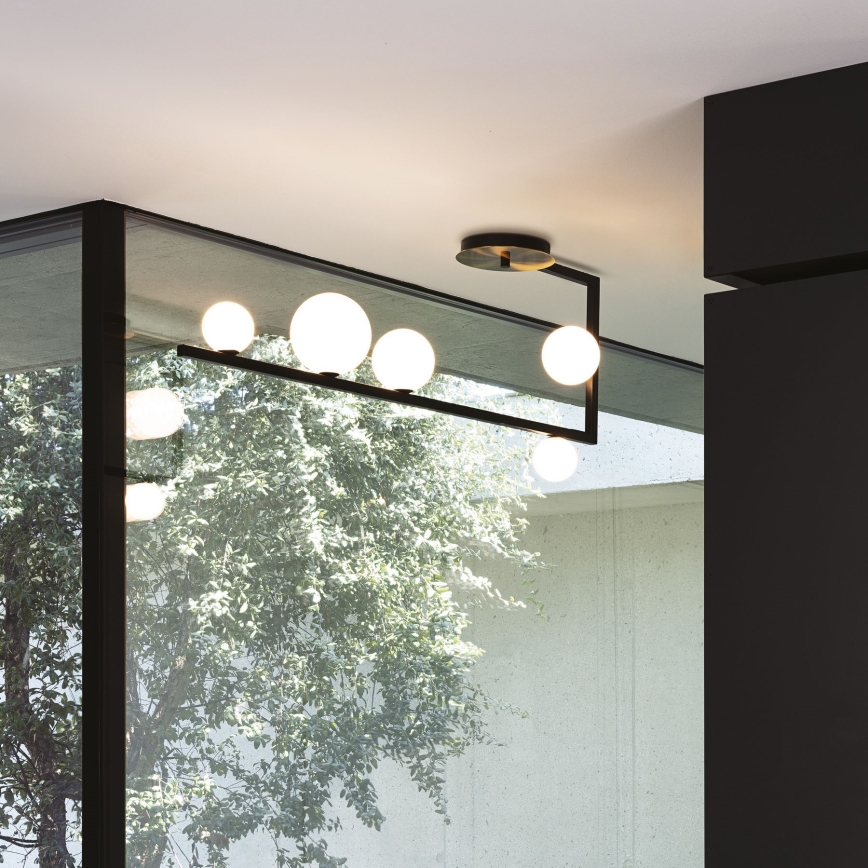 Ideal Lux - LED Luster na tyči BIRDS 5xG9/3W/230V čierna/zlatá