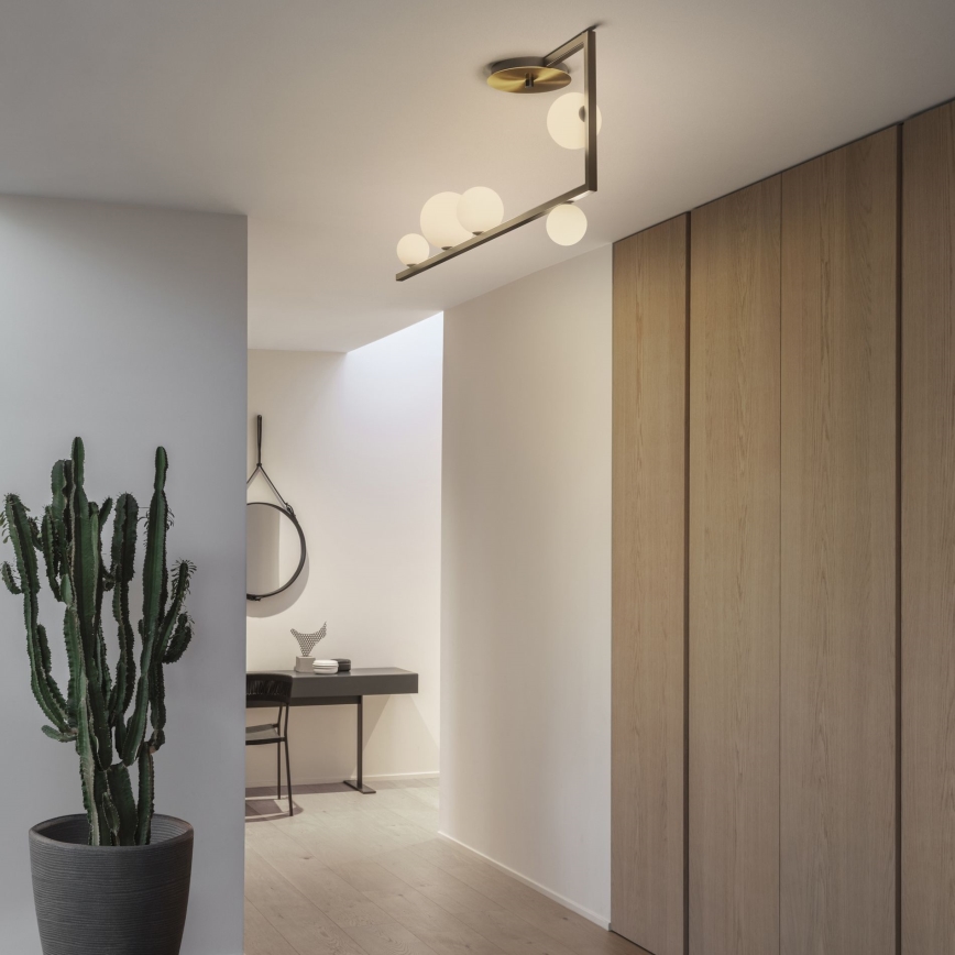 Ideal Lux - LED Luster na tyči BIRDS 5xG9/3W/230V čierna/zlatá