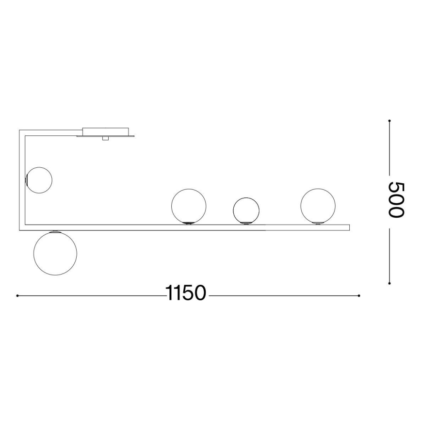 Ideal Lux - LED Luster na tyči BIRDS 5xG9/3W/230V čierna/zlatá