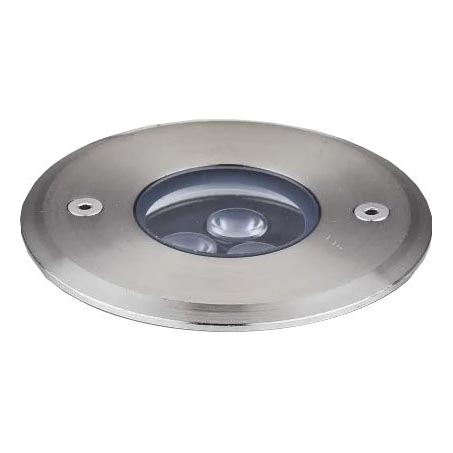 Ideal Lux - LED Nájazdové svietidlo FLOOR LED/3W/230V pr. 9 cm CRI 90 IP67 lesklý chróm
