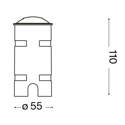 Ideal Lux - LED Nájazdové svietidlo ROCKET LED/2W/24V CRI 90 IP68 matný chróm