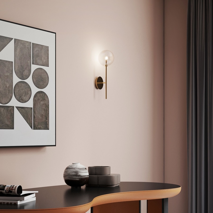 Ideal Lux - LED Nástenná lampa EQUINOXE 1xG4/2W/230V mosadz/číra