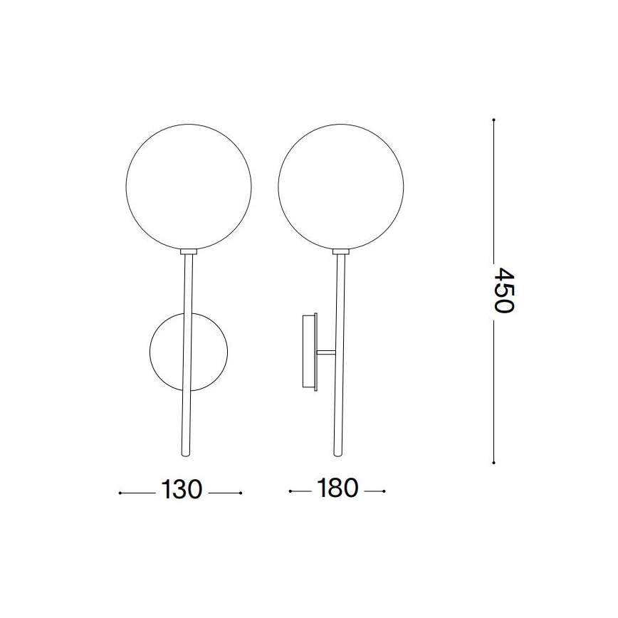 Ideal Lux - LED Nástenná lampa EQUINOXE 1xG4/2W/230V mosadz/dymová