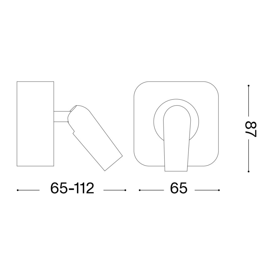 Ideal Lux - LED Nástenné bodové svietidlo BEAN LED/3W/230V CRI 90 biela