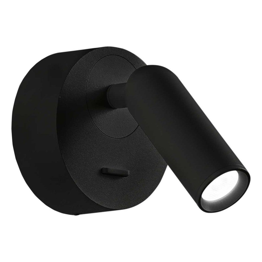 Ideal Lux - LED Nástenné bodové svietidlo BEAN LED/3W/230V CRI 90 čierna