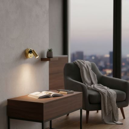 Ideal Lux - LED Nástenné bodové svietidlo BEAN LED/3W/230V CRI 90 mosadz