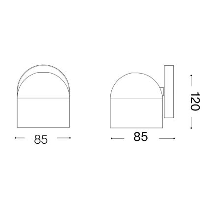 Ideal Lux - LED Nástenné bodové svietidlo DODO 1xGX53/9W/230V čierna