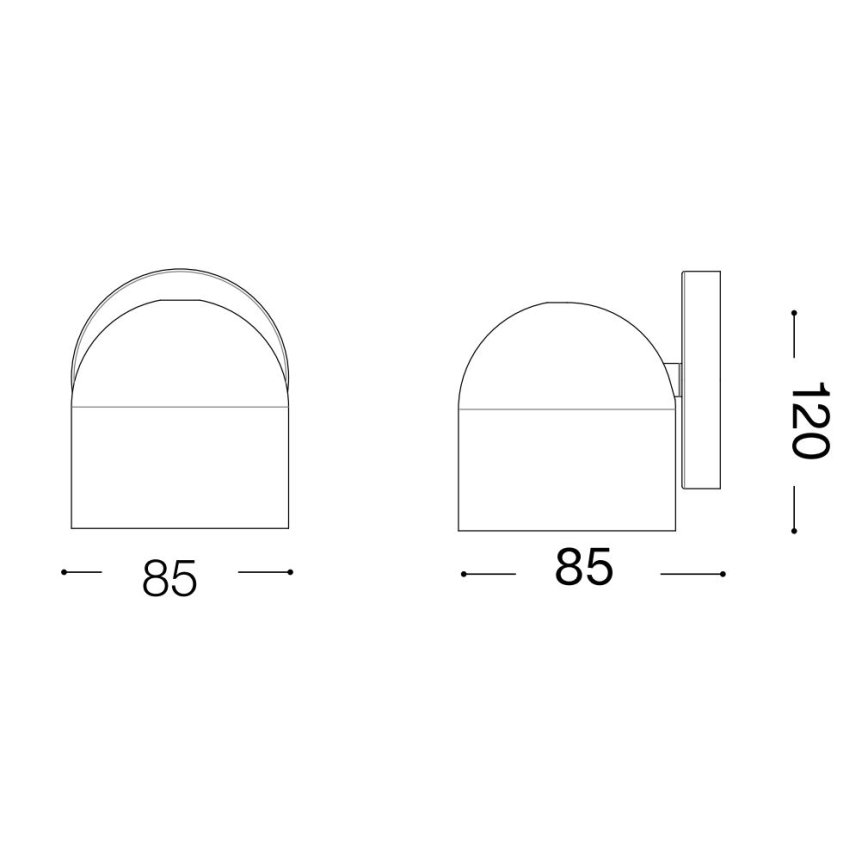 Ideal Lux - LED Nástenné bodové svietidlo DODO 1xGX53/9W/230V čierna