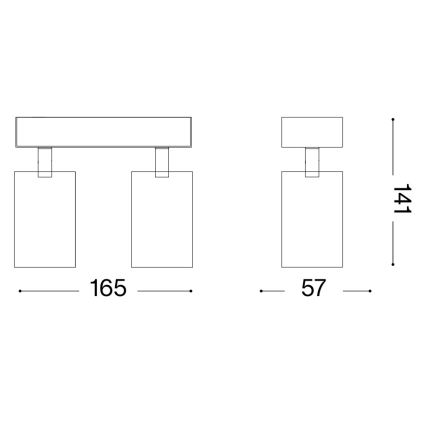 Ideal Lux - LED nástenné bodové svietidlo DYNAMITE 2xGU10/7W/230V CRI 90 biela