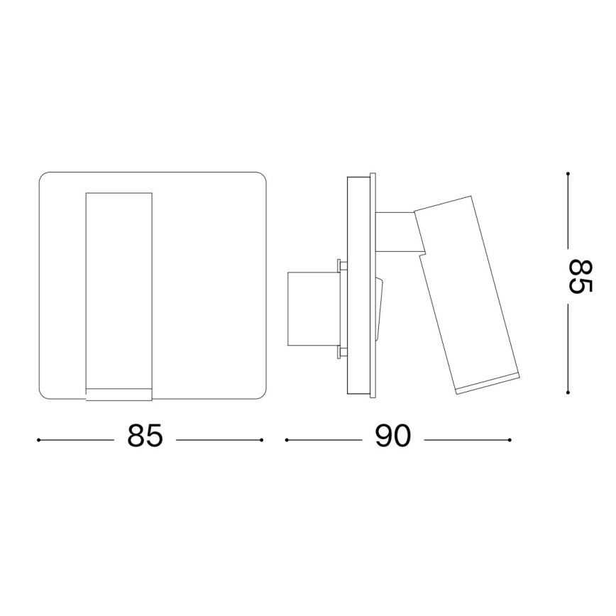 Ideal Lux - LED Nástenné bodové svietidlo LITE LED/3W/230V CRI 90 biela