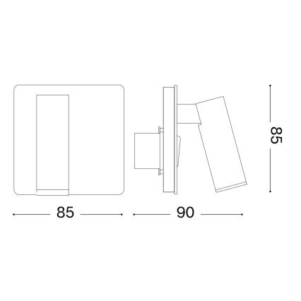Ideal Lux - LED Nástenné bodové svietidlo LITE LED/3W/230V CRI 90 mosadz