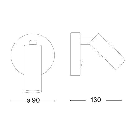 Ideal Lux - LED nástenné bodové svietidlo PAGE LED/3W/230V CRI 90 biela