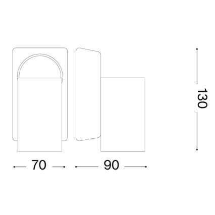 Ideal Lux - LED nástenné bodové svietidlo RUDY 1xGU10/7W/230V CRI 90 čierne