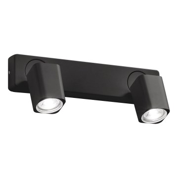 Ideal Lux - LED nástenné bodové svietidlo RUDY 2xGU10/7W/230V CRI 90 čierne