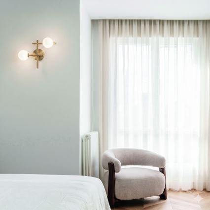 Ideal Lux - LED nástenné svietidlo ATLAS 2xG9/3W/230V zlaté