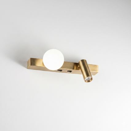 Ideal Lux - LED Nástenné svietidlo BINOMIO 2xLED/3W/230V CRI 90 mosadz