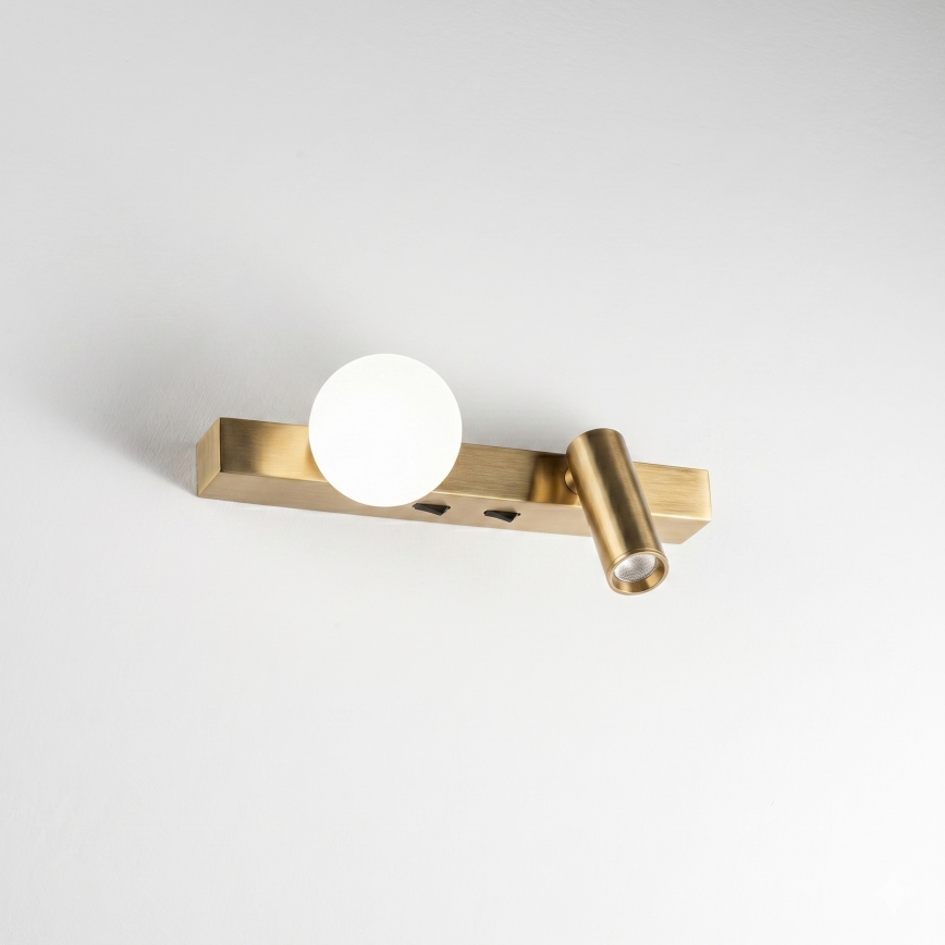 Ideal Lux - LED Nástenné svietidlo BINOMIO 2xLED/3W/230V CRI 90 mosadz