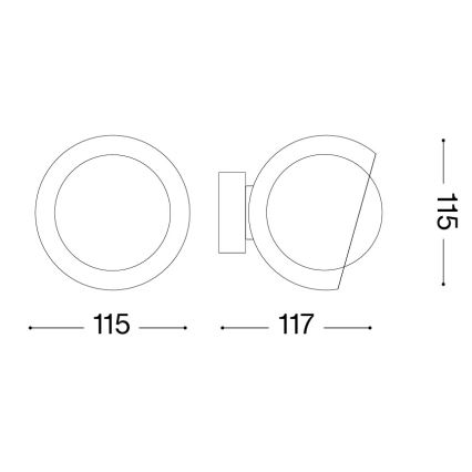 Ideal Lux - LED nástenné svietidlo BLOOM 1xG9/3W/230V čierne