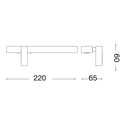 Ideal Lux - LED Nástenné svietidlo BONNE LED/6,5W/230V CRI 90 čierna