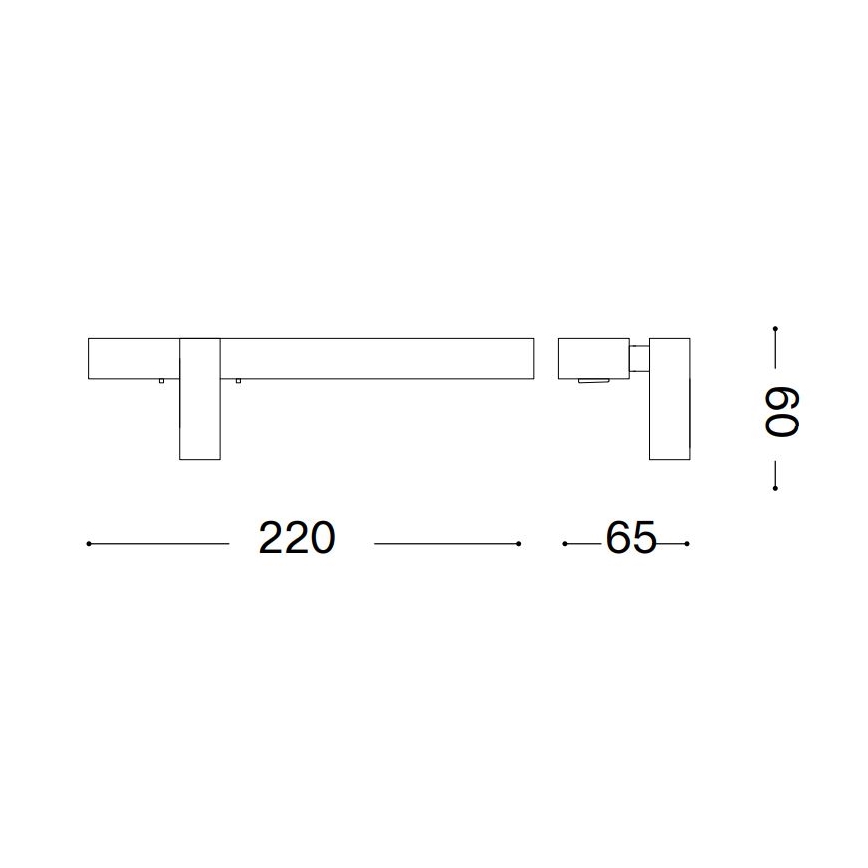 Ideal Lux - LED Nástenné svietidlo BONNE LED/6,5W/230V CRI 90 čierna