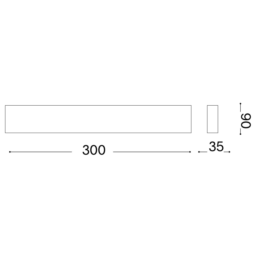 Ideal Lux - LED Nástenné svietidlo DELTA LED/10W/230V 3000K 30 cm CRI 90 biela
